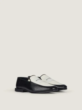 Mocasines Label en piel y lona
