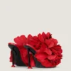 Mules de tacón Boudoir en piel con pétalos de rosa Mules de tacón Boudoir en piel con pétalos de rosa