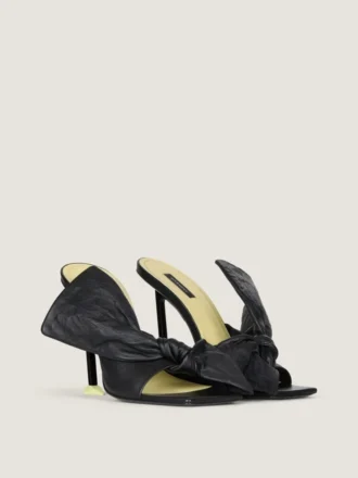Mules de tacón Boudoir en piel napa con lazo Mules de tacón Boudoir en piel napa con lazo