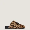 Mules planas Label en piel con efecto potro y estampado de leopardo Mules planas Label en piel con efecto potro y estampado de leopardo