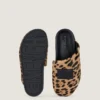 Mules planas Label en piel con efecto potro y estampado de leopardo Mules planas Label en piel con efecto potro y estampado de leopardo