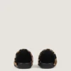 Mules planas Label en piel con efecto potro y estampado de leopardo Mules planas Label en piel con efecto potro y estampado de leopardo