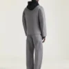 Pantalones cargo con costuras de alta costura en denim de espiga