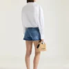 Pantalones cortos de denim azul medio