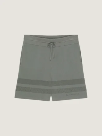 Pantalones cortos de punto con detalles de malla Pantalones cortos de punto con detalles de malla