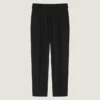 Pantalones de corte holgado a rayas de lana