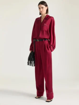 Pantalones de pijama de seda