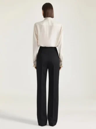 Pantalones de smoking ajustados de lana Pantalones de smoking ajustados de lana