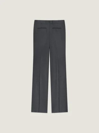 Pantalones entallados de pierna recta en franela