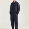 Blouson aviador de materiales mixtos Blouson aviador de materiales mixtos