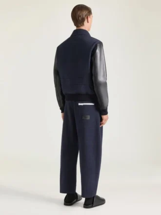 Blouson aviador de materiales mixtos