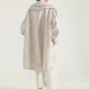 Parka con cuello chal con cremallera, de algodón