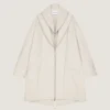 Parka con cuello chal con cremallera, de algodón