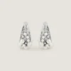 Pendientes de clip Crystal Pearl en metal, cristales y perlas Pendientes de clip Crystal Pearl en metal, cristales y perlas