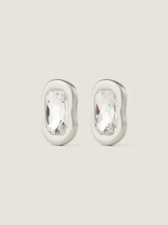 Pendientes esculturales de cristal en metal y cristales