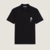 Polo de algodón con bordado de cristales