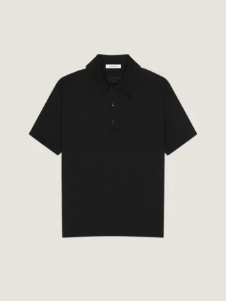 Polo de algodón con detalles de grosgrain