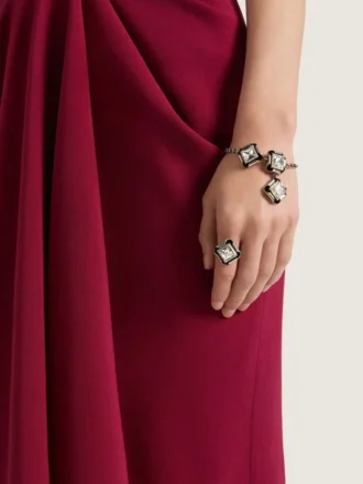 Anillo Deconstructed Crystals en metal y cristales