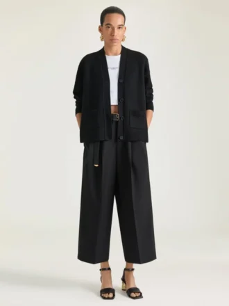 Sandalias de tacón con cinta en piel