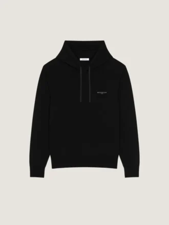 Sudadera con capucha de lana y cachemira bordada con «Givenchy Paris»