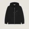 Sudadera con capucha y cremallera de felpa con estampado del sello de Givenchy