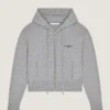 Sudadera con capucha y cremallera en lana y cachemira Sudadera con capucha y cremallera en lana y cachemira