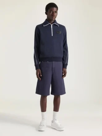 Sudadera con cremallera de lana con parche de Givenchy Paris