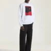 Sudadera de felpa con estampado surrealista Sudadera de felpa con estampado surrealista