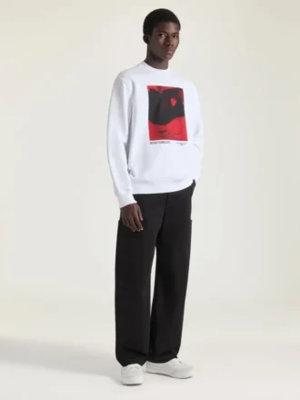 Sudadera de felpa con estampado surrealista Sudadera de felpa con estampado surrealista