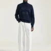 Jersey de cuello alto de algodón con bordado «Givenchy Paris» Jersey de cuello alto de algodón con bordado «Givenchy Paris»