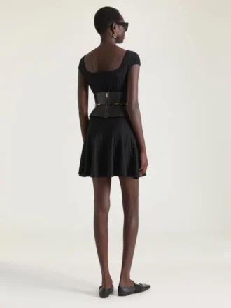 Vestido acampanado de punto elástico