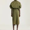 Vestido camisero de popelín