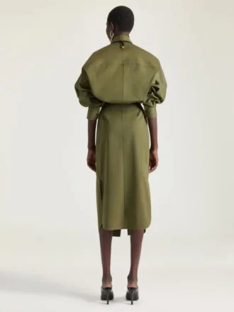 Vestido camisero de popelín