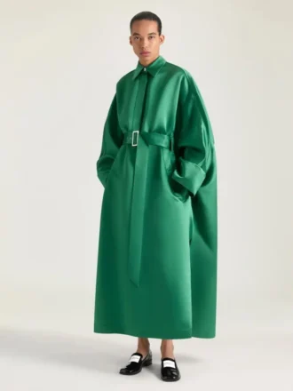 Vestido capullo de satén
