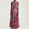 Vestido con aberturas y estampado floral Vestido con aberturas y estampado floral