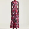 Vestido con aberturas y estampado floral Vestido con aberturas y estampado floral