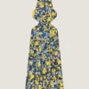 Vestido con aberturas y estampado floral Vestido con aberturas y estampado floral