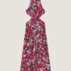 Vestido con aberturas y estampado floral Vestido con aberturas y estampado floral