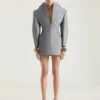 Vestido entallado con efecto «del revés» en lana