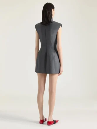 Vestido entallado sin mangas de lana