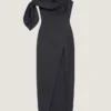Vestido largo tipo bustier de lana con lazo Vestido largo tipo bustier de lana con lazo