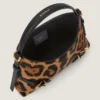 Voyou Bag de piel con efecto pony y estampado de leopardo