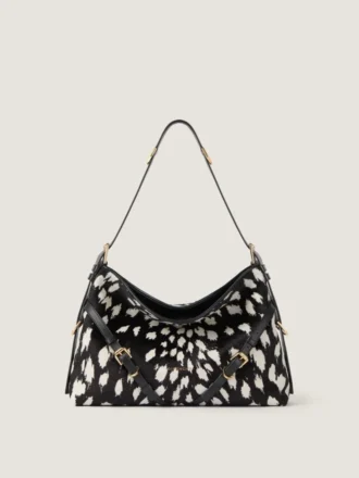 Voyou Bag mediano en piel con efecto potro y estampado animal