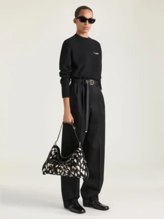 Voyou Bag mediano en piel con efecto potro y estampado animal