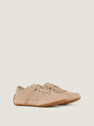 Zapatillas de corte estrecho en malla y ante