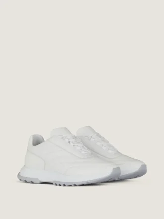 Zapatillas deportivas de piel acolchada brillante