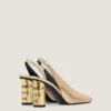 Zapatos de tiras traseras en piel con efecto espejo Zapatos de tiras traseras en piel con efecto espejo